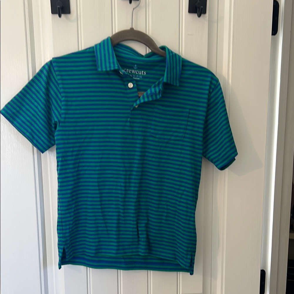 Crewcuts Blue Striped Polo Shirt Classic Style